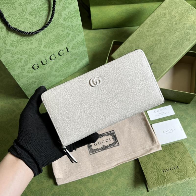 Gucci wallets 456117 natural color buckle white